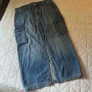 Liverpool long denim skirt